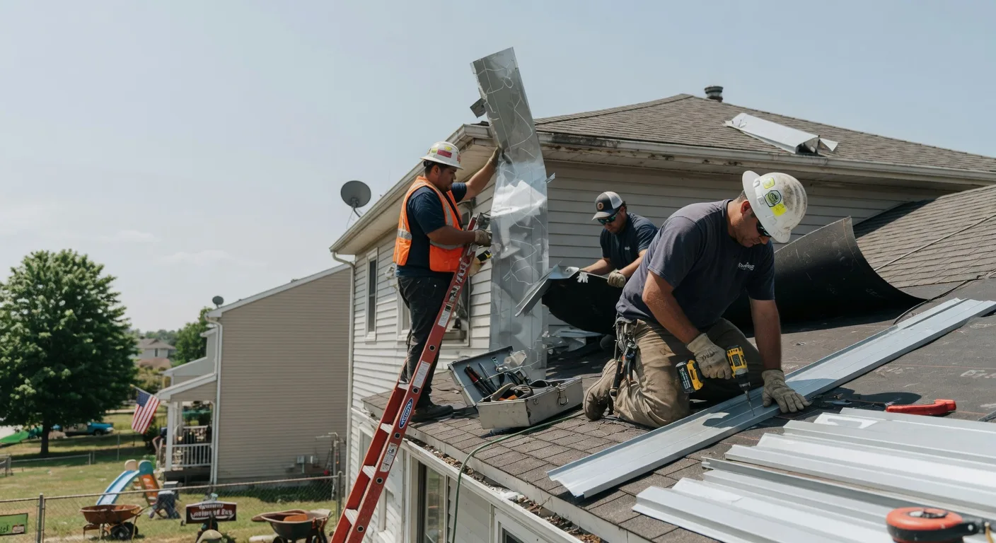 Storm Damage Metal Roof Repair in Edwardsport, IN
